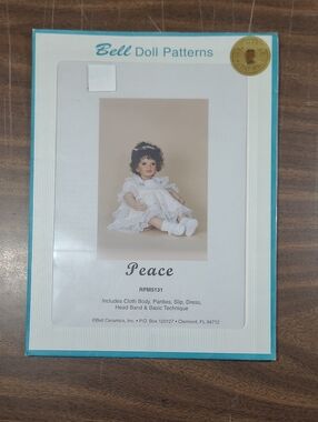Bell Doll Patterns "Peace" Doll Pattern - White and Teal Packaging #RPM5131